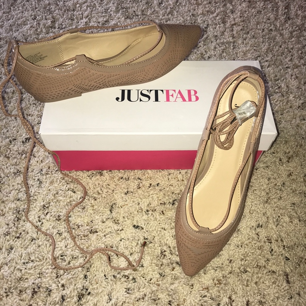 Just Fab nude flats